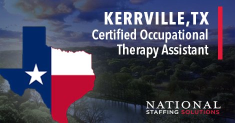 Certified Occupational Therapy Assistant Job in Kerrville Texas Image